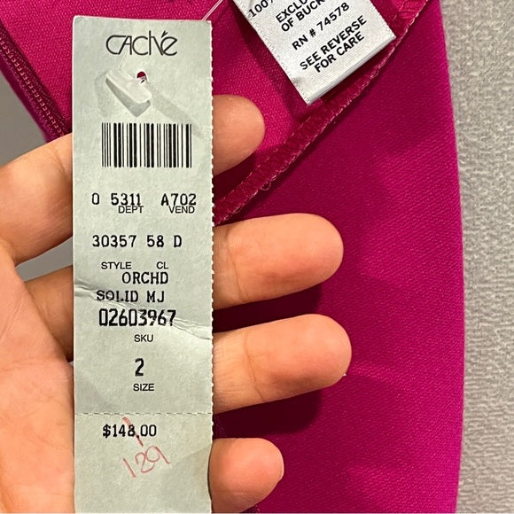 Cache vintage Elegant Pink Sleeveless stretchy fitted Dress size 2