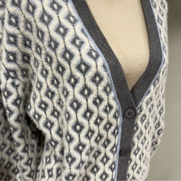Cupcakes and cashmere button down geometric print cardigan