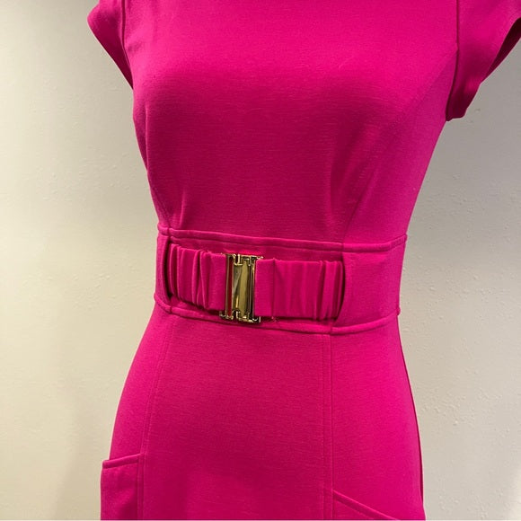 Cache vintage Elegant Pink Sleeveless stretchy fitted Dress size 2