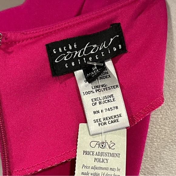 Cache vintage Elegant Pink Sleeveless stretchy fitted Dress size 2