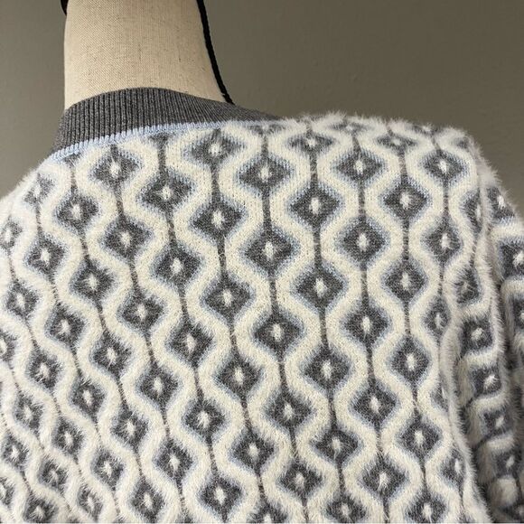 Cupcakes and cashmere button down geometric print cardigan