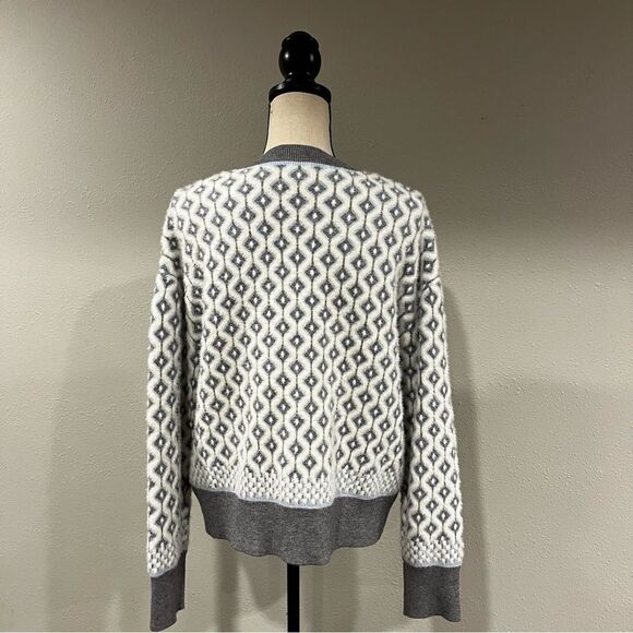 Cupcakes and cashmere button down geometric print cardigan