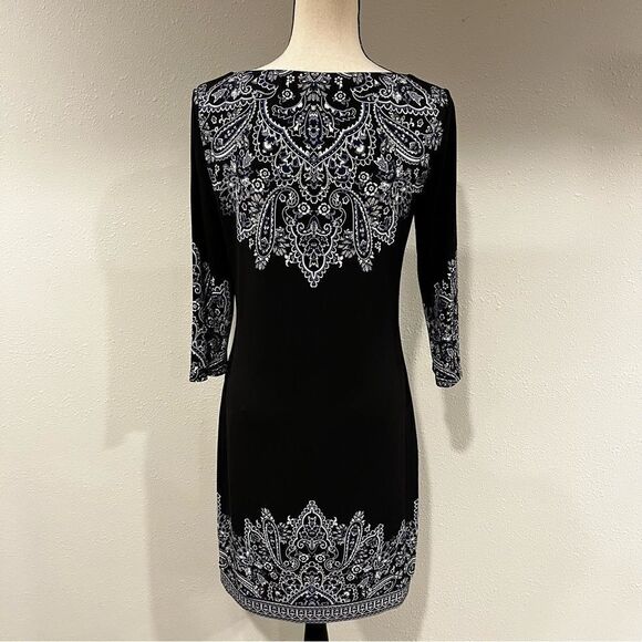 WHBM rhinestones embellished long sleeve midi dress